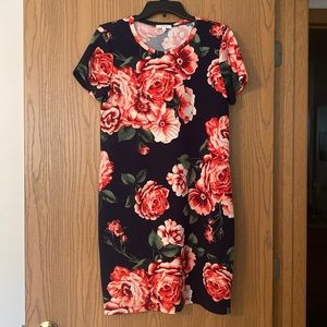 Navy floral dress